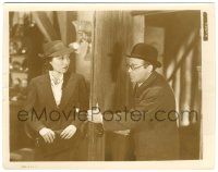5m668 MYSTERIOUS MR MOTO 8x10.25 still '38 woman stares at Asian Peter Lorre sneaking around!