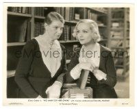 5m682 NO MAN OF HER OWN 8x10.25 still '32 c/u of Carole Lombard & Lillian Harmer in library!