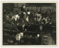 5m702 ONE RAINY AFTERNOON candid 8.25x10 still '36 overhead shot of director & cast filming scene!