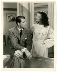 5m718 PHILADELPHIA STORY 7.75x10.25 still '40 Katharine Hepburn stares at seated Cary Grant!