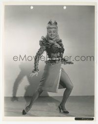 5m725 PIN UP GIRL 8x10 still '44 full-length posed portrait of Betty Grable wearing wild outfit!