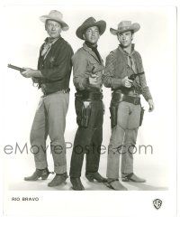 5m765 RIO BRAVO 8x10 still R80s best image of John Wayne, Dean Martin & Ricky Nelson with guns!