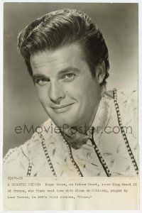 5m780 ROGER MOORE deluxe 7.25x9.5 still '56 great young portriat as Prince Henri from MGM's Diana!