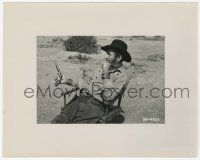 5m831 SOUTH OF ST. LOUIS candid 8x10 key book still '49 Victor Jory relaxing w/ gun between scenes!