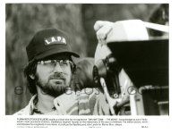 5m855 STEVEN SPIELBERG 7.25x9.25 still '83 great candid on the set of The Twilight Zone movie!