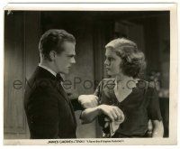 5m886 TAXI 8x9.75 still '32 close up of James Cagney grabbing Loretta Young by the arm!