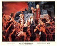 5m087 TEN COMMANDMENTS color 8x10 still R66 best image of Charlton Heston as Moses with tablets!