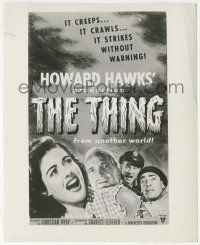 5m907 THING 8x10 still R57 Howard Hawks classic horror, cool different advertising montage!