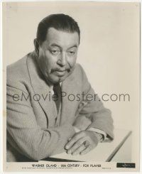 5m961 WARNER OLAND 8x10 still '35 portrait of the Swedish actor in full Charlie Chan makeup!