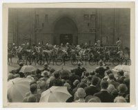 5m965 WEDDING MARCH 8x10 still '28 officers & crowd watch elaborate carriage arrive at cathedral!