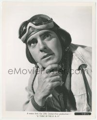 5m989 YANK IN THE R.A.F. 8x10 still '41 best head & shoulders close up of pilot Tyrone Power!