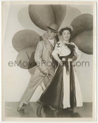 5m992 YANKEE DOODLE DANDY 8x10.25 still '42 James Cagney & Joan Leslie dance by giant shamrock!