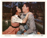 5m102 YOU'RE NEVER TOO YOUNG color 8x10 still '55 wacky c/u of Diana Lynn trying to kiss Jerry Lewis