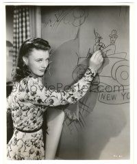 5m593 LUCKY PARTNERS 8.25x10 still '40 c/u of Ginger Rogers drawing on wall with crayon by Miehle!
