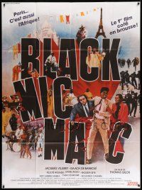 5p678 BLACK MIC MAC French 1p '86 African squatters face eviction in Paris, Jean Mascii art!