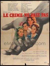 5p718 CRIME DOES NOT PAY French 1p '61 Le Crime ne paie pas, Danielle Darrieux, cool Mascii art!