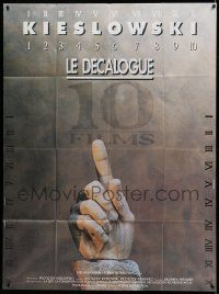 5p722 DECALOGUE French 1p '89 Krzysztof Kieslowski's Dekalog, cool artwork by Baltimore!