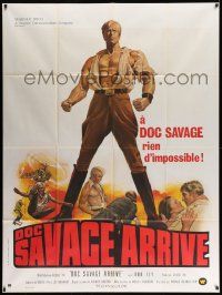 5p727 DOC SAVAGE French 1p '75 Ron Ely is The Man of Bronze, written by George Pal!