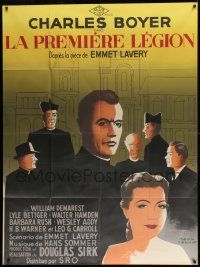 5p747 FIRST LEGION French 1p '51 Paul Colin art of Barbara Rush, Charles Boyer & cast, Douglas Sirk