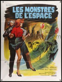 5p748 FIVE MILLION YEARS TO EARTH French 1p '67 different sci-fi art by Boris Grinsson!