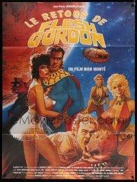 5p749 FLESH GORDON MEETS THE COSMIC CHEERLEADERS French 1p '90 sequel to outrageous cult classic!