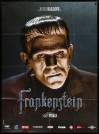 5p757 FRANKENSTEIN French 1p R08 wonderful close up of Boris Karloff as the monster!