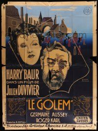 5p766 GOLEM French 1p '36 Julien Duvivier's sequel to the silent classics about a Jewish monster!