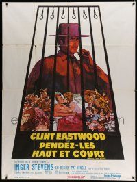 5p775 HANG 'EM HIGH French 1p '68 Clint Eastwood, they hung the wrong man & didn't finish the job!