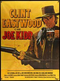 5p796 JOE KIDD French 1p '72 best art of Clint Eastwood with beer and gun in hand by Jean Mascii!