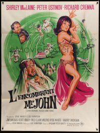 5p797 JOHN GOLDFARB, PLEASE COME HOME French 1p '65 Grinsson art of sexy dancer Shirley MacLaine!