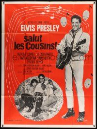 5p802 KISSIN' COUSINS French 1p '64 different images of Elvis Presley with guitar & girls, Guys art