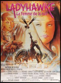 5p809 LADYHAWKE French 1p '85 cool Formosa art of Michelle Pfeiffer & young Matthew Broderick!