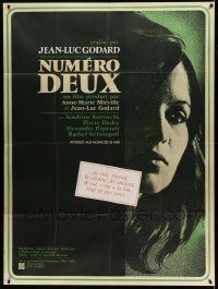 5p863 NUMBER TWO French 1p '75 Jean-Luc Godard's Numero Deux, art of Battistella by Clement Hurel!