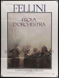 5p872 ORCHESTRA REHEARSAL French 1p '79 Federico Fellini's Prova d'orchestra, image of violinists!