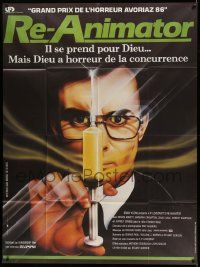 5p901 RE-ANIMATOR French 1p '86 different Watorek art of mad scientis with hypodermic needle!