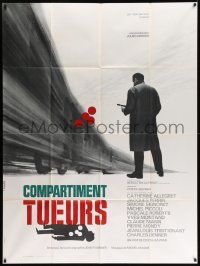 5p927 SLEEPING CAR MURDER style A French 1p '65 Costa-Gavras' Compartiment tueurs, Broutin train art