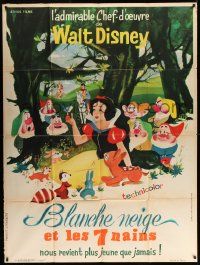 5p929 SNOW WHITE & THE SEVEN DWARFS French 1p R62 Walt Disney animated cartoon fantasy classic!