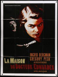 5p936 SPELLBOUND French 1p R00s Alfred Hitchcock, Ingrid Bergman, Gregory Peck, original 1948 art!