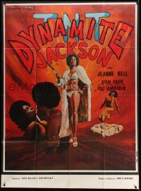 5p965 TNT JACKSON French 1p '82 different montage of sexy black hit woman Dynamite Jackson!