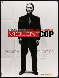 5p985 VIOLENT COP French 1p '98 great full-length image of star/director Beat Takeshi Kitano!