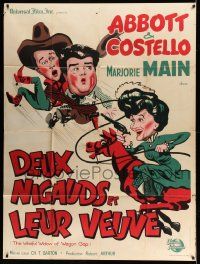 5p993 WISTFUL WIDOW OF WAGON GAP French 1p R60s art of Abbott & Costello chased by Majorie Main!