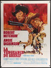 5p997 YOUNG BILLY YOUNG French 1p '69 art of Robert Mitchum, sexy Angie Dickinson & Robert Walker!