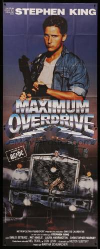 5p620 MAXIMUM OVERDRIVE French 2p '87 directed by Stephen King, Emilio Estevez, Sciotti art!