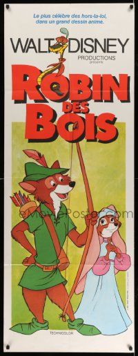 5p652 ROBIN HOOD French door panel '74 Walt Disney's cartoon version of the most famous outlaw!