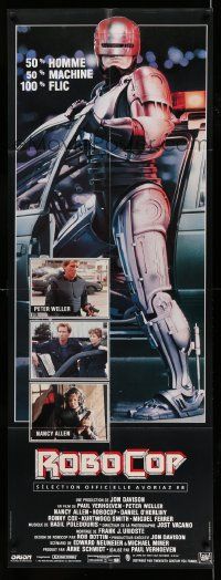 5p653 ROBOCOP French door panel '88 Paul Verhoeven, full-length cyborg policeman Peter Weller!