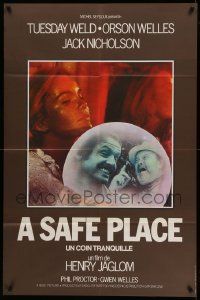 5p634 SAFE PLACE French 31x46 '71 Orson Welles, Jack Nicholson, Tuesday Weld, different image!