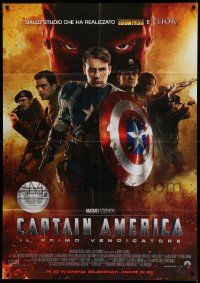 5p135 CAPTAIN AMERICA: THE FIRST AVENGER Italian 1p '11 Chris Evans as the Marvel Comics hero!