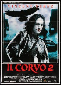 5p143 CROW: CITY OF ANGELS Italian 1p '96 great close up of Vincent Perez wearing gothic makeup!