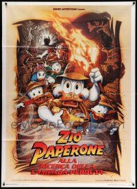 5p152 DUCKTALES: THE MOVIE Italian 1p '91 Walt Disney, Scrooge McDuck, cool Drew Struzan art!