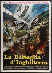 5p153 EAGLES OVER LONDON Italian 1p R70s really cool artwork of WWII aerial battle over England!